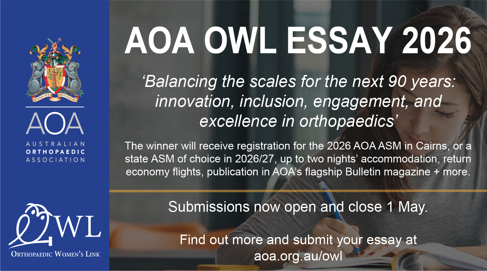 OWL Essay theme and prize tile 2026