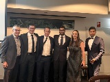 Success at FEX – LtoR  RTC Chair Greg Hogan; SIMG Mike Finsterwald; TTP Trainees Matt Greeaway; Sheldon Moniz; Lily Garcia & Raj Gunaratne (missing from photo is Nick Kovac)